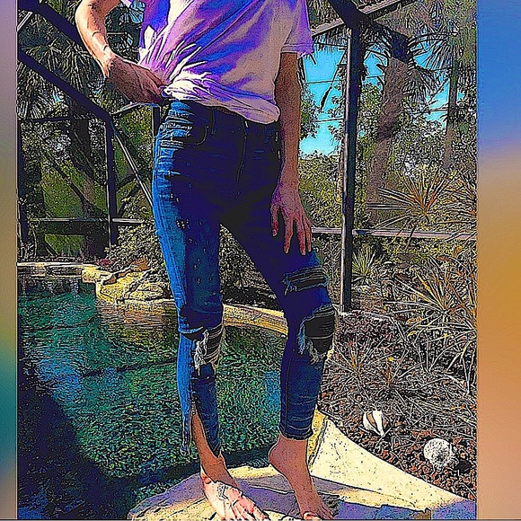 COPY - Brand new W tags Rare ladies AMIRI mx1 medium indigo ankle zipper leathe… - Picture 16 of 17